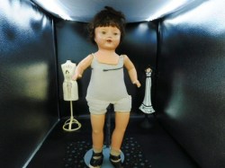 mama doll check dress nude